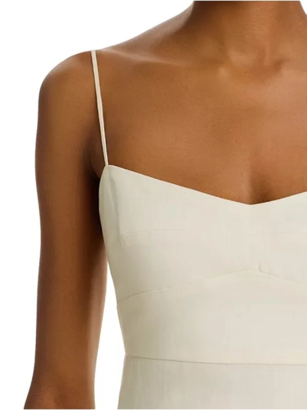 Cream Midi Dress with Bold Black Floral Print and Spaghetti Straps